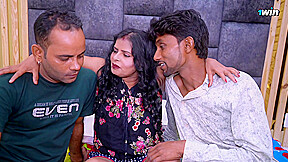 Hot Beautiful Indian Bhabhi Having Threesome Hardcore Sex