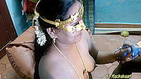 Man Fucks Her Wife On Mouth And Fucks Her Pussy With Radish